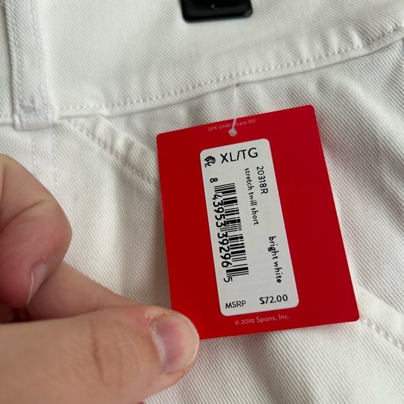 NWT Spanx Women’s Stretch Twill Short Shaping Sz XL Bright White - Picture 4 of 6